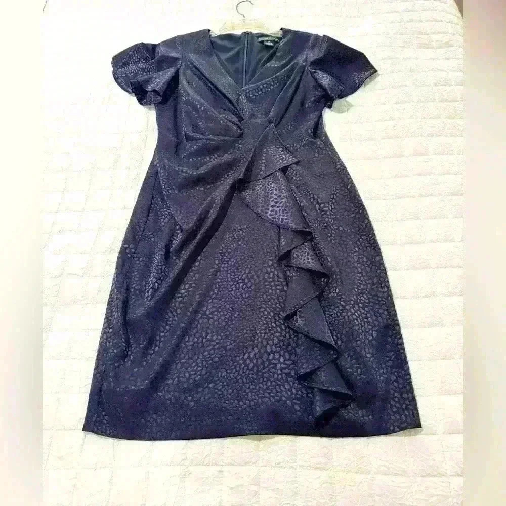 Jessica Howard‎ Womens Surplice Ruffled Sheath Dress - Size 10P